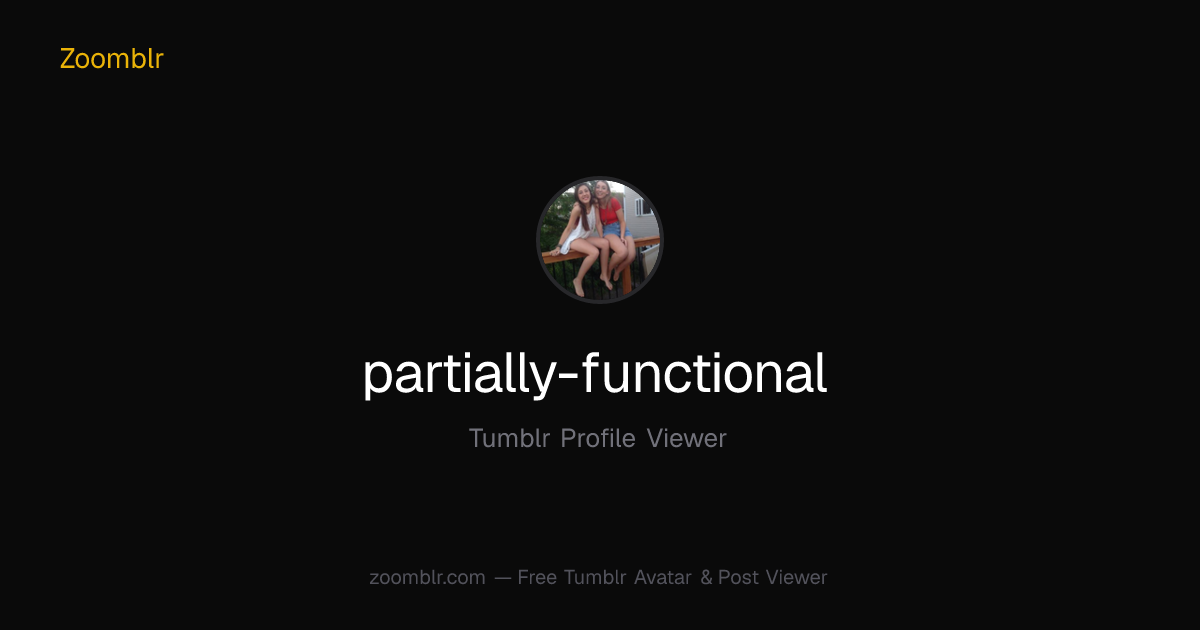 partially-functional Tumblr Avatar — Full-Size Profile Picture | Zoomblr